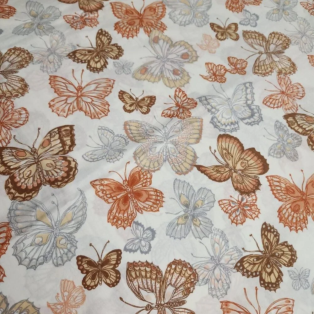 Vintage Burlington ‘Amari Butterfly’ Pattern Twin Flat Sheet